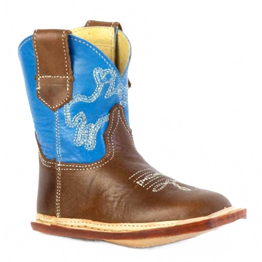 NEW TIN HAUL boys cowbabies bronc rider boots in brown